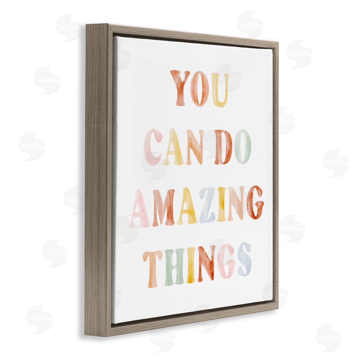 Stupell Studio You Can Do Amazing Things Brown Floating Frame Canvas Wall Art Print