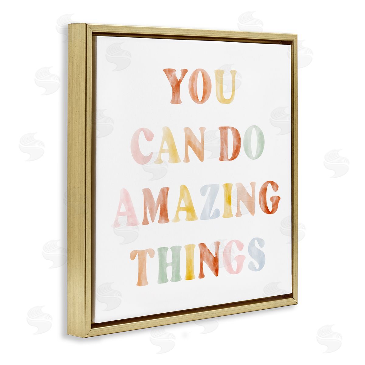 Stupell Studio You Can Do Amazing Things Gold Floating Frame Canvas Wall Art Print