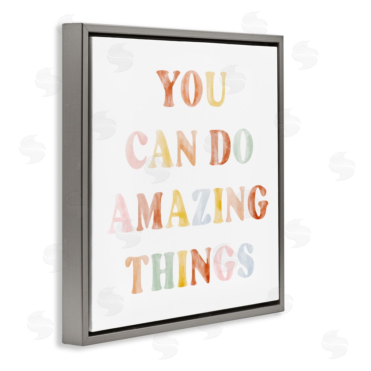 Stupell Studio You Can Do Amazing Things Gray Floating Frame Canvas Wall Art Print