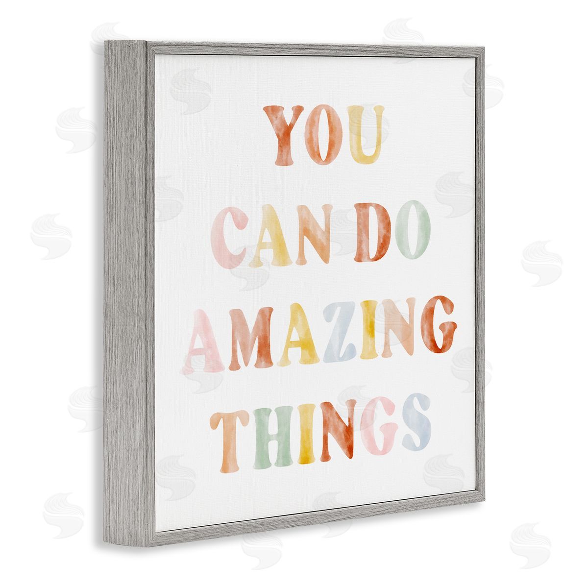 Stupell Studio You Can Do Amazing Things Gray Framed Glicee Wall Art Print