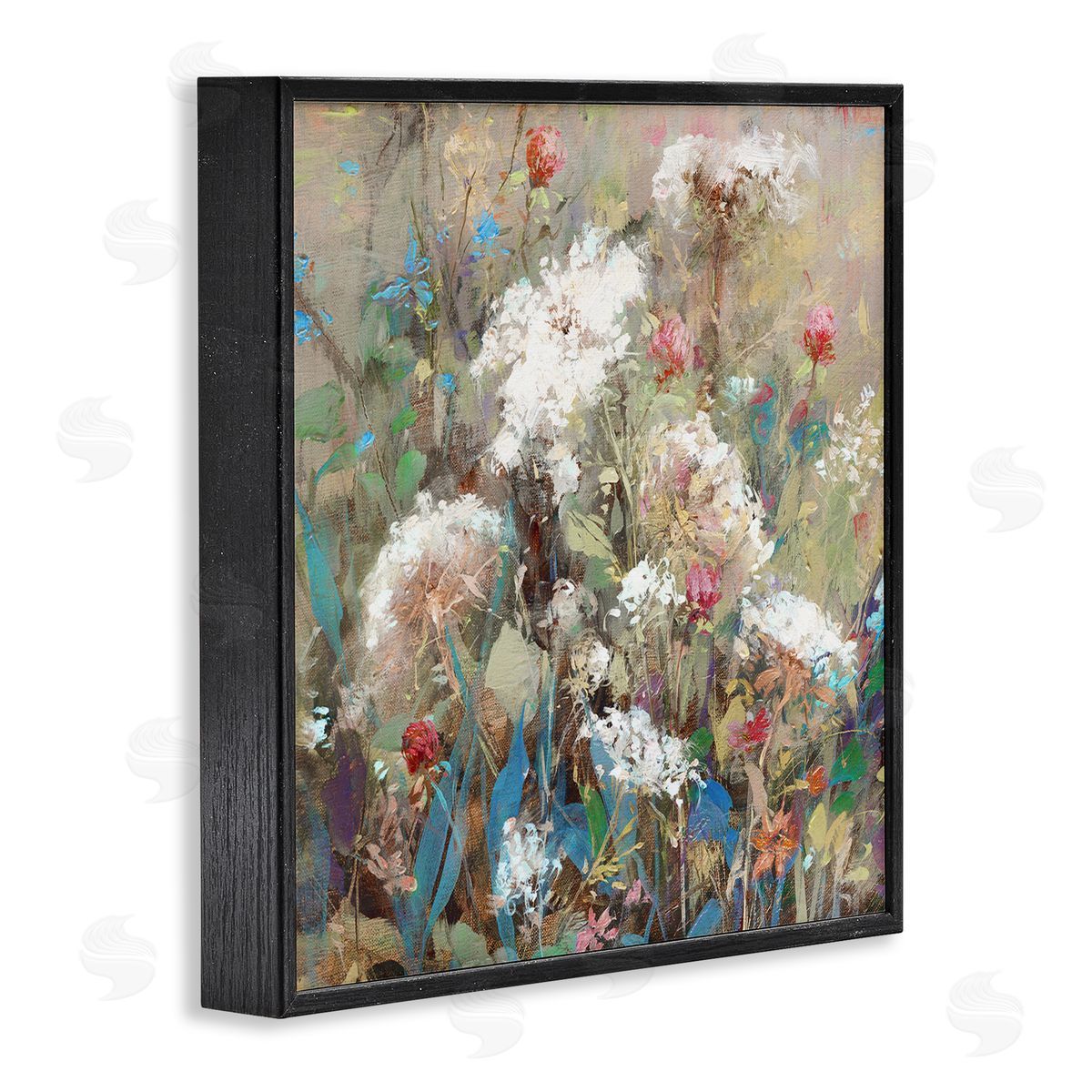 Katie Swatland Mixed Wildflower Nature Arrangement Black Framed Glicee Wall Art Print