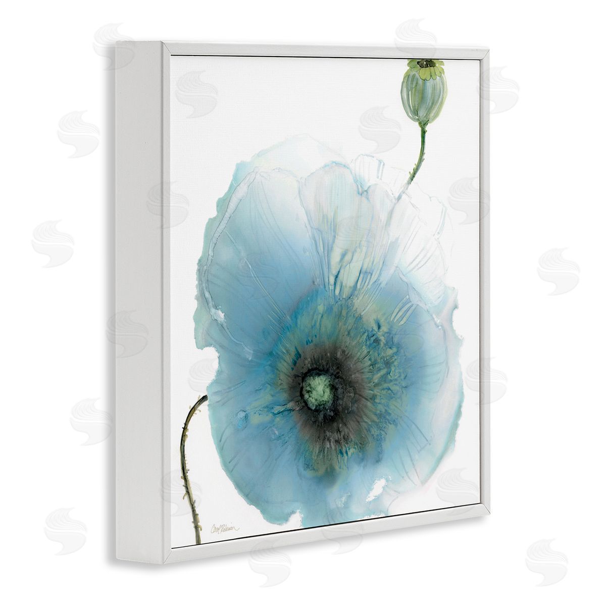 Carol Robinson Contemporary Flower Petal Shape White Framed Glicee Wall Art Print