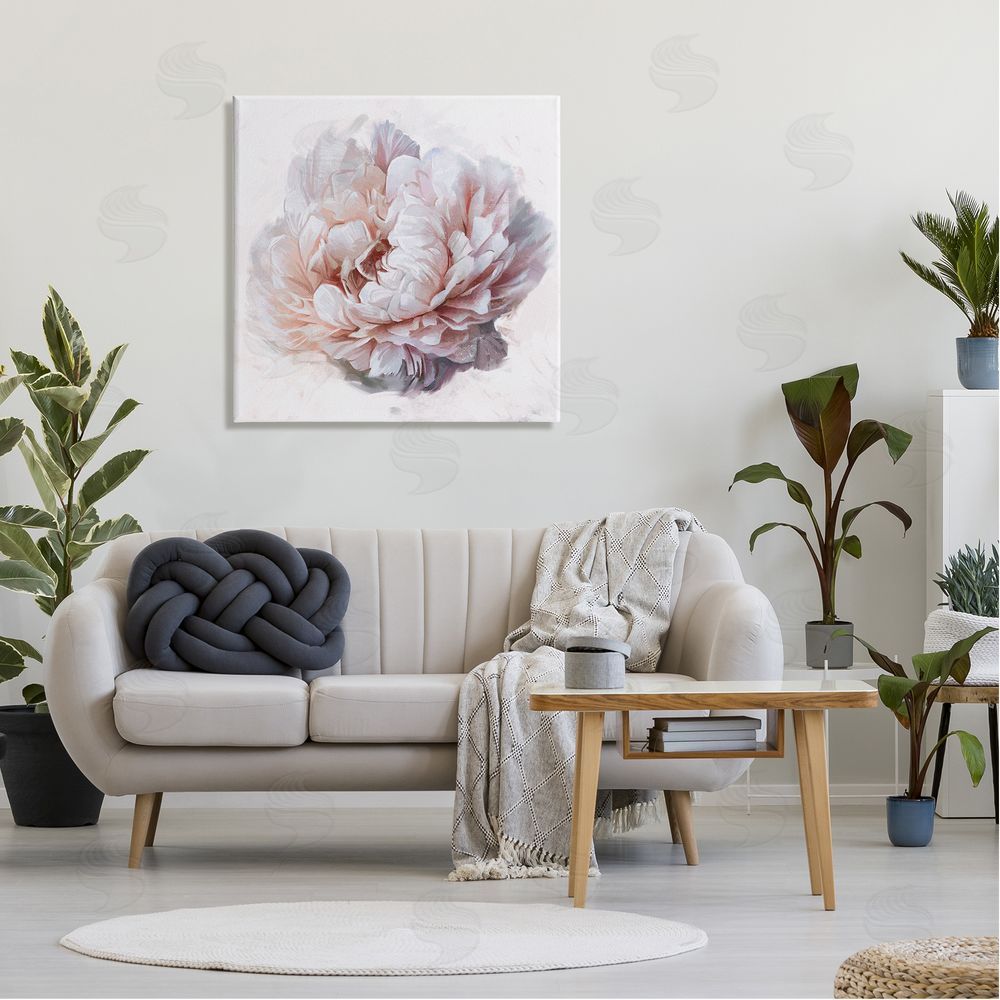 Ziwei Li Detailed Peony Petals Canvas Wall Art in Room