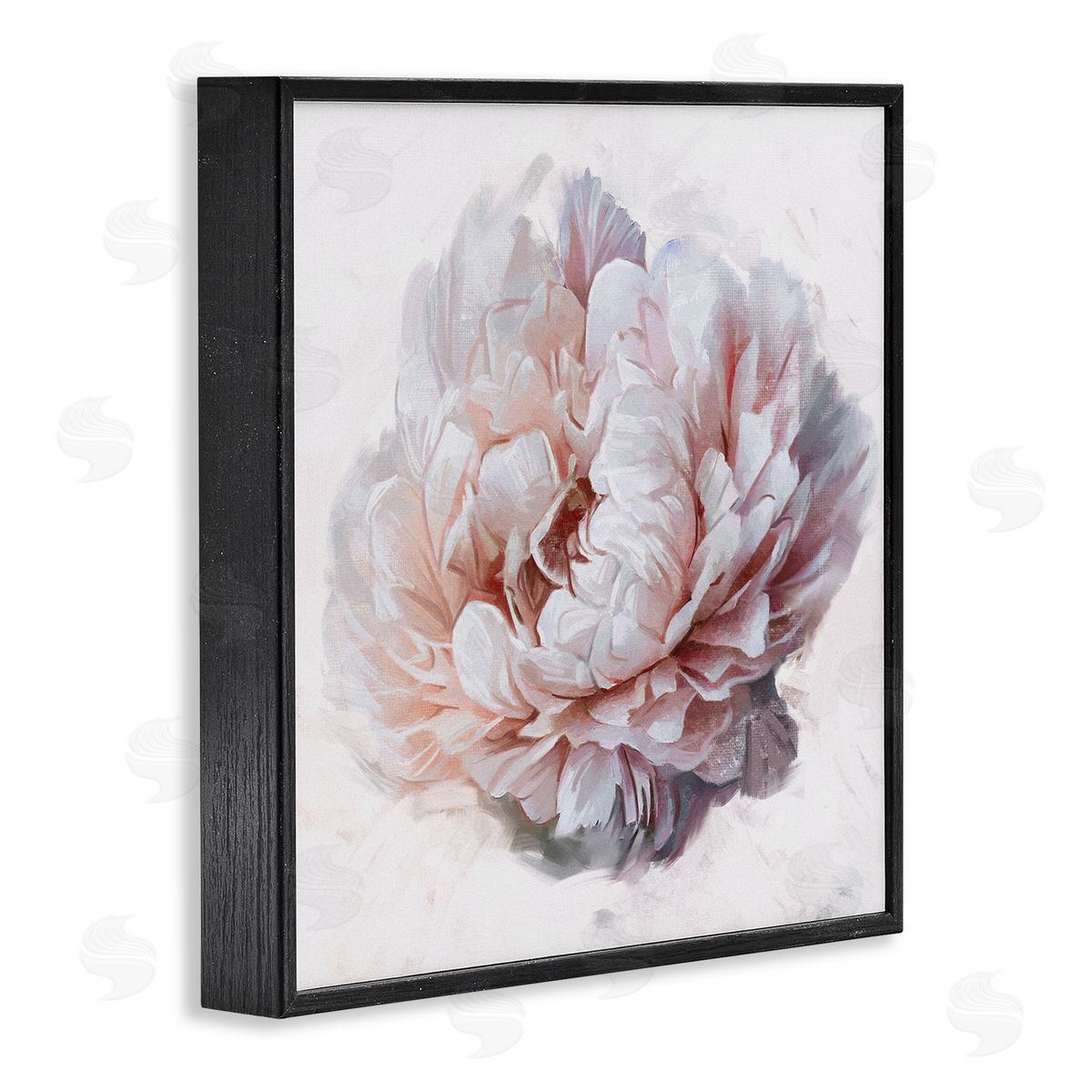 Ziwei Li Detailed Peony Petals Black Framed Glicee Wall Art Print
