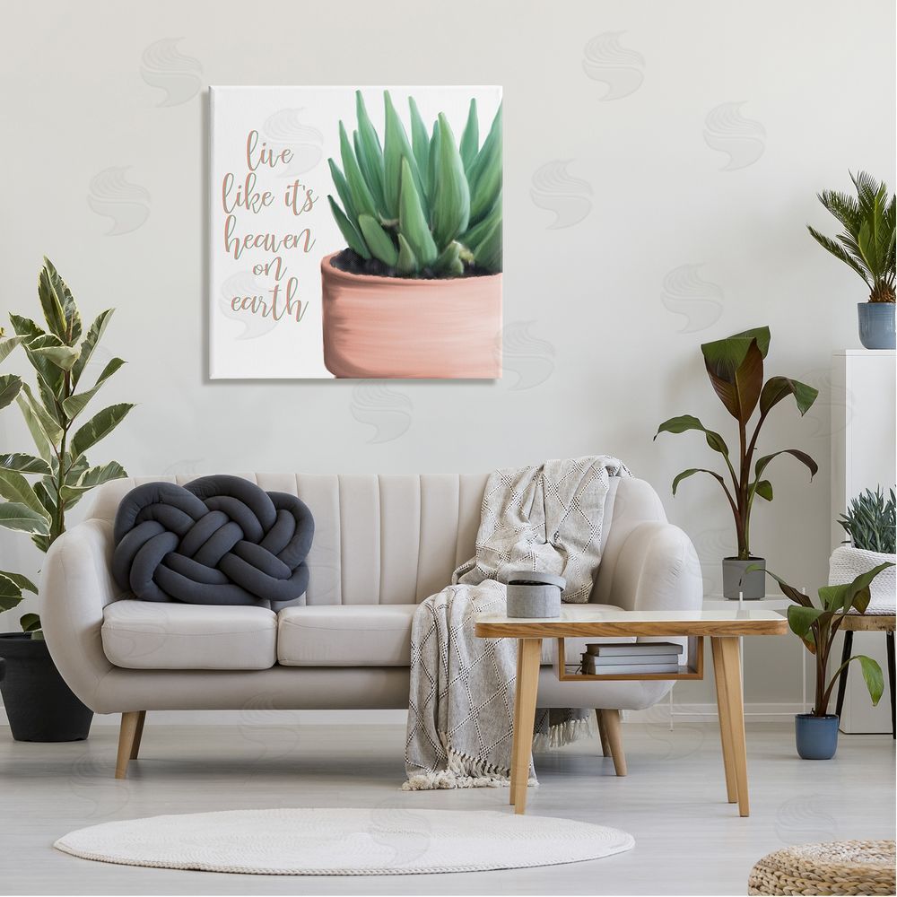 Kim Allen Like It's Heaven On Earth Plant Canvas Wall Art in Room