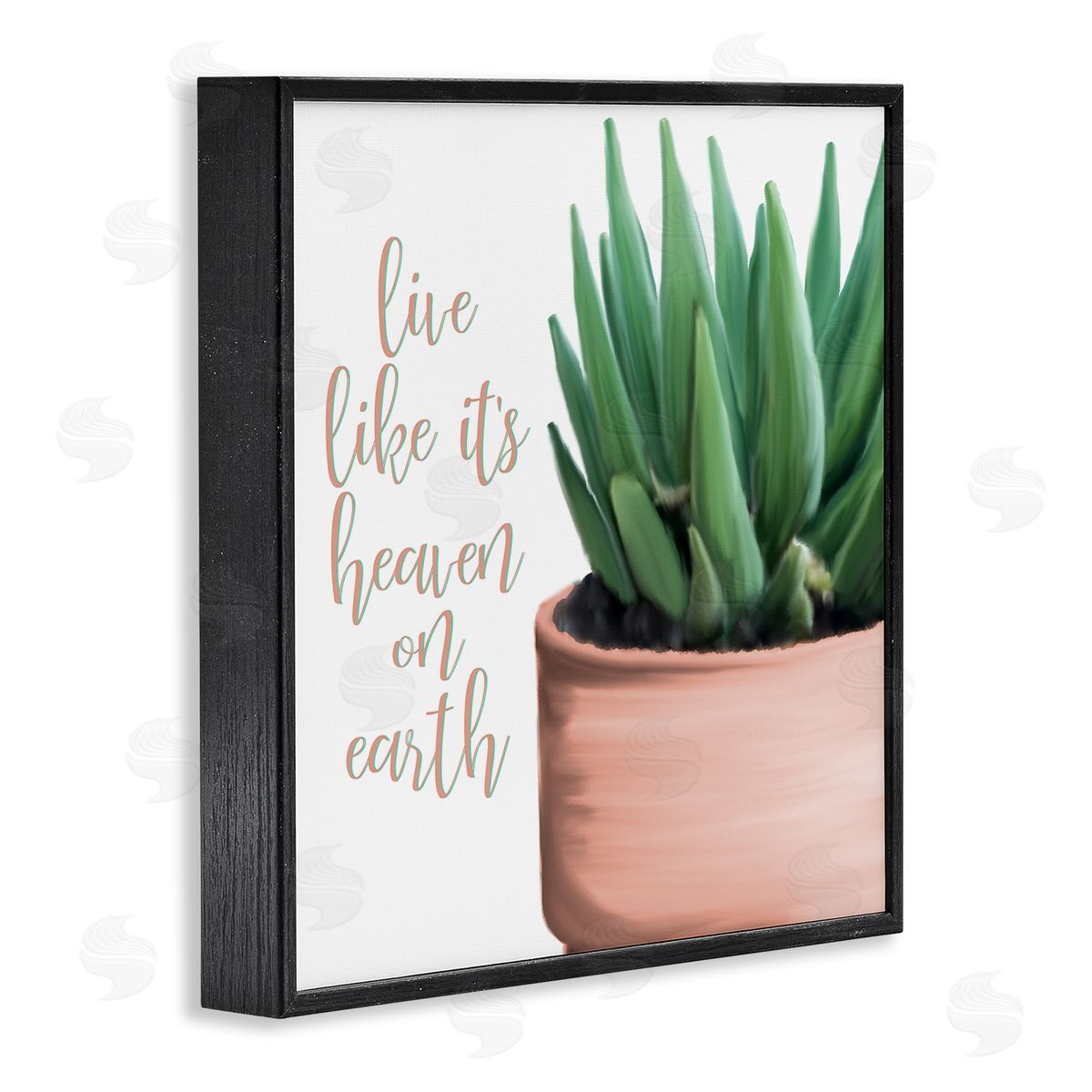 Kim Allen Like It's Heaven On Earth Plant Black Framed Glicee Wall Art Print