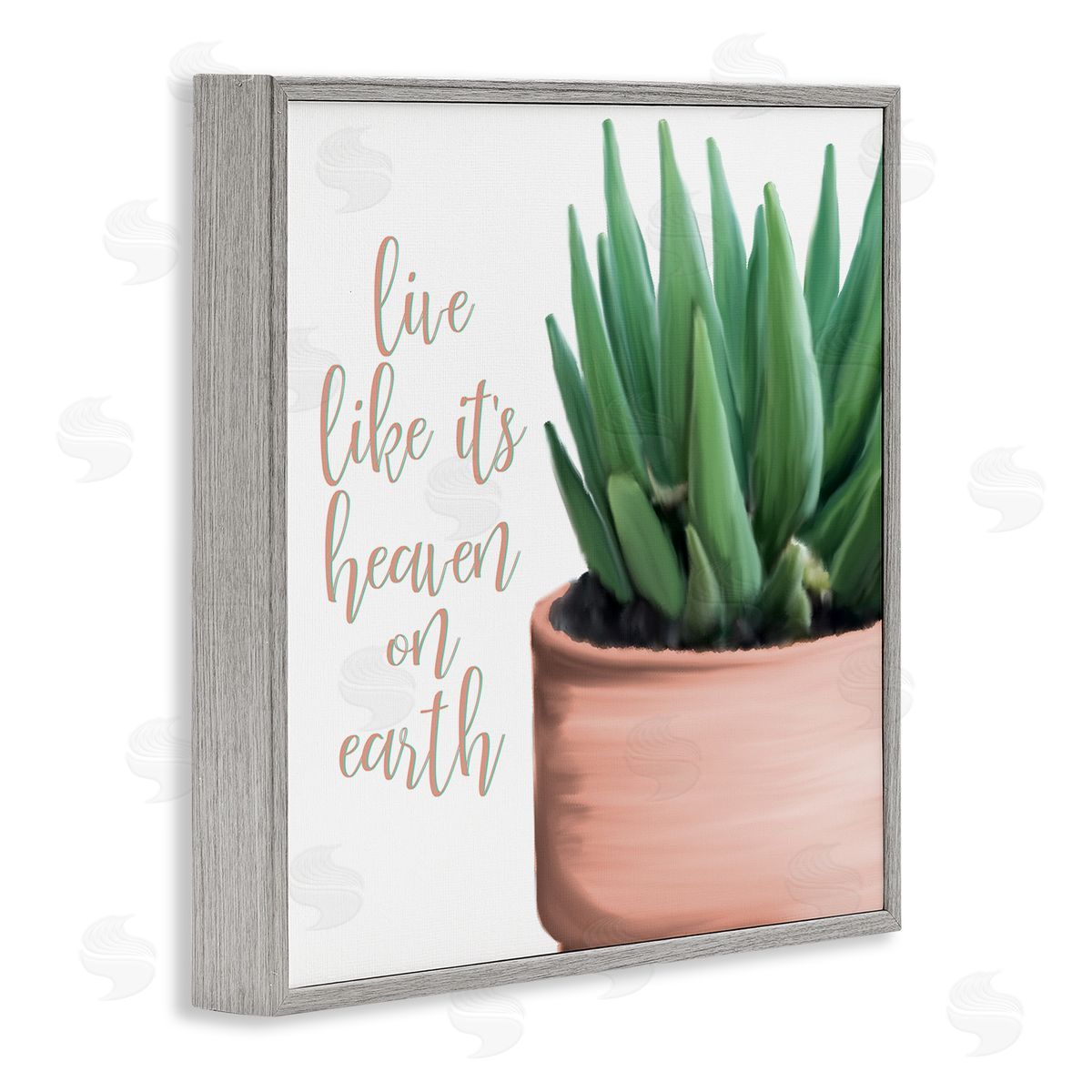 Kim Allen Like It's Heaven On Earth Plant Gray Framed Glicee Wall Art Print