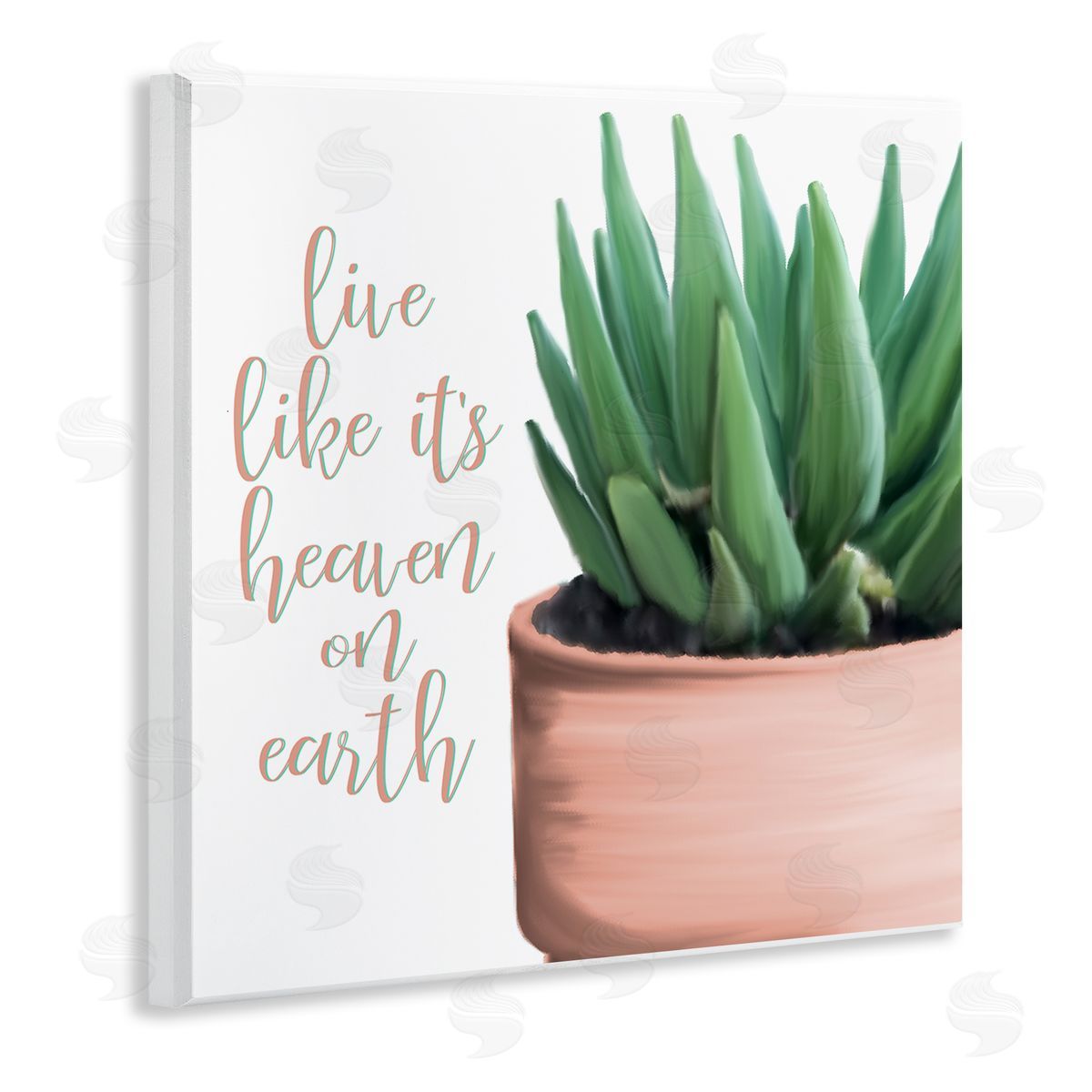 Kim Allen Like It's Heaven On Earth Plant Wooden Wall Plaque Art Print