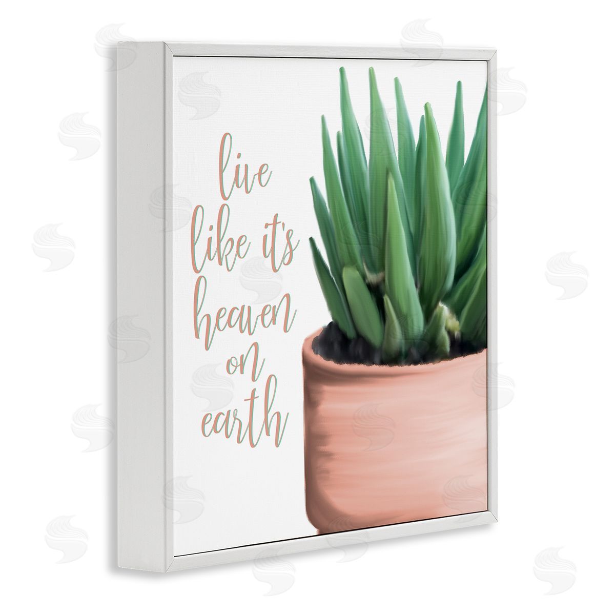 Kim Allen Like It's Heaven On Earth Plant White Framed Glicee Wall Art Print
