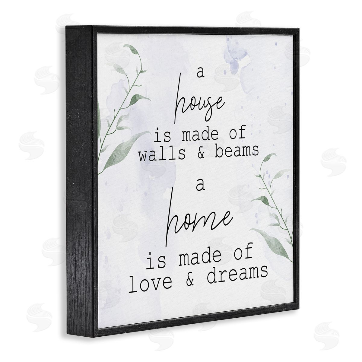 Kim Allen Home is Love & Dreams Phrase Black Framed Glicee Wall Art Print