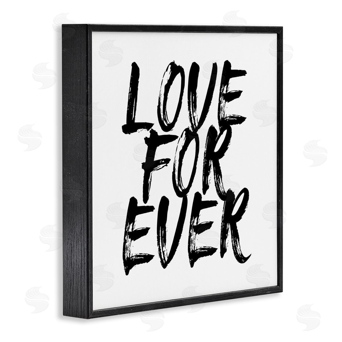 Martina Pavlova Love Forever Brush Stroke Phrase Black Framed Glicee Wall Art Print