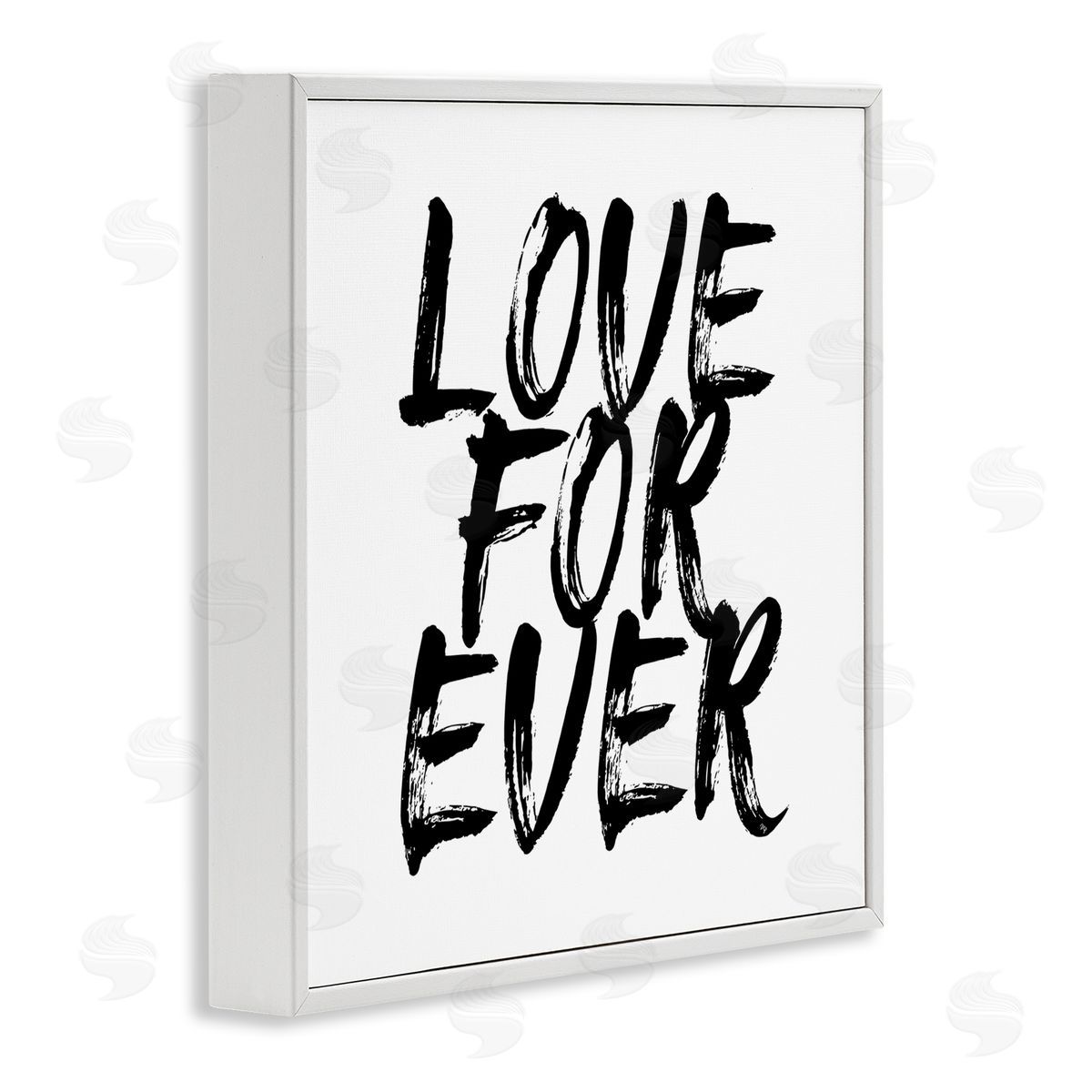 Martina Pavlova Love Forever Brush Stroke Phrase White Framed Glicee Wall Art Print