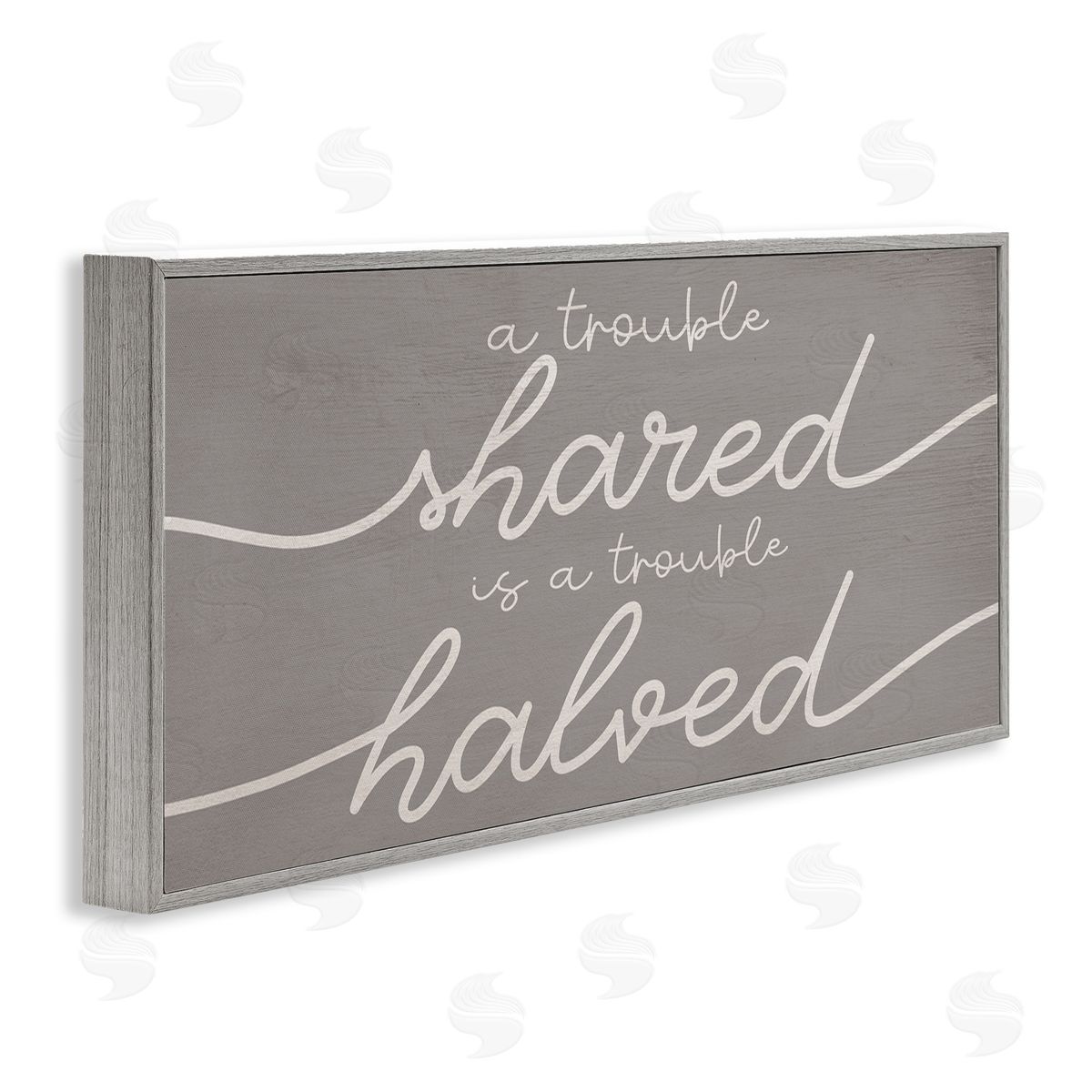 Stupell Studio Trouble Shared Is Halved Phrase