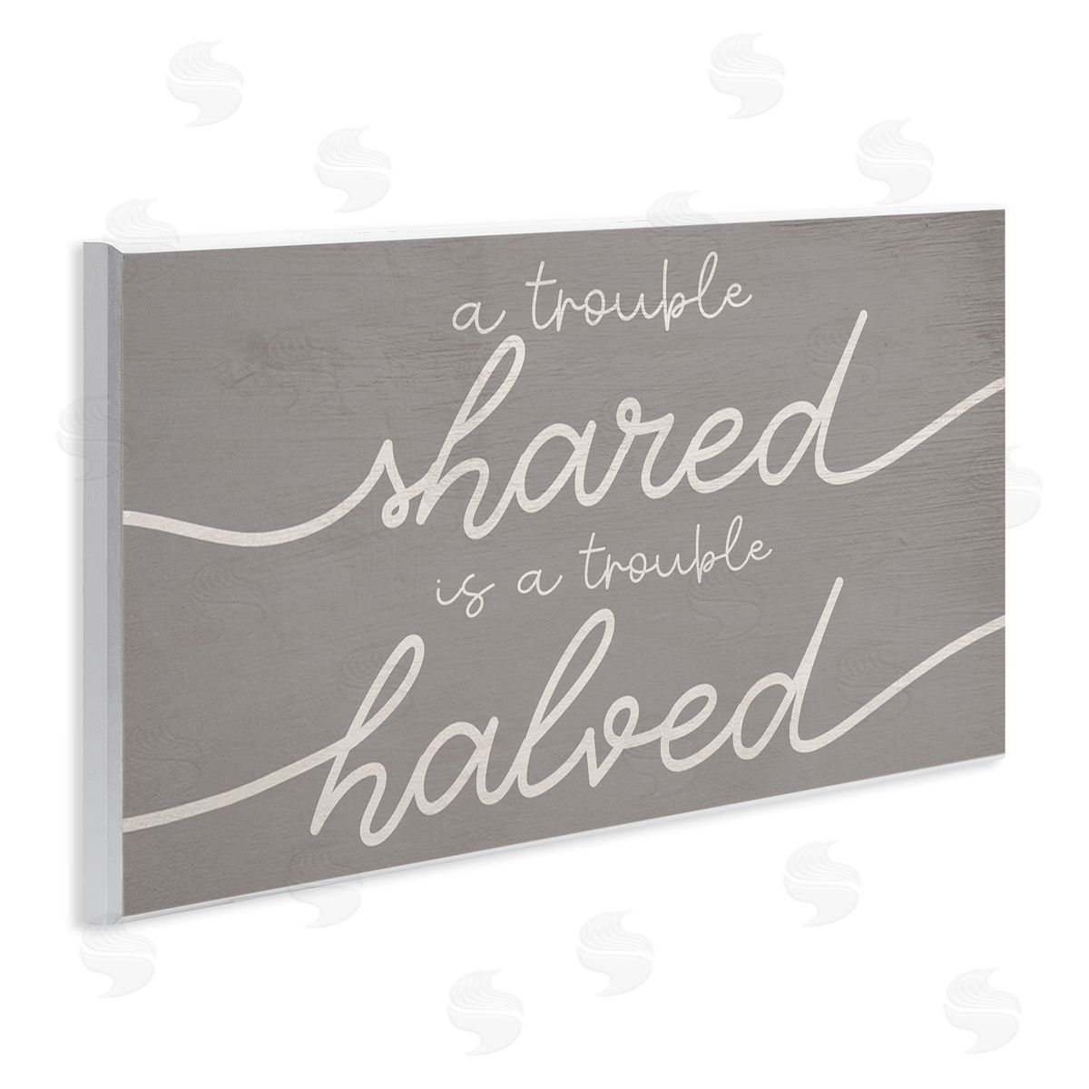 Stupell Studio Trouble Shared Is Halved Phrase