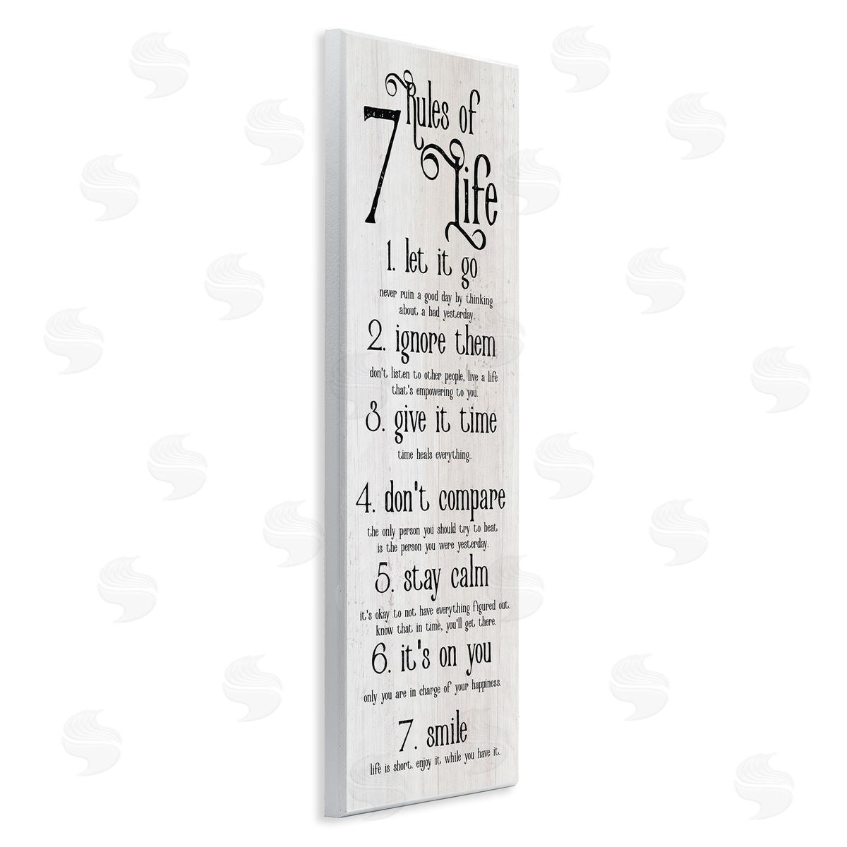 Rules Of Life Motivating List Wood Plaque Wall Art, Home Decor by Stupell Studio