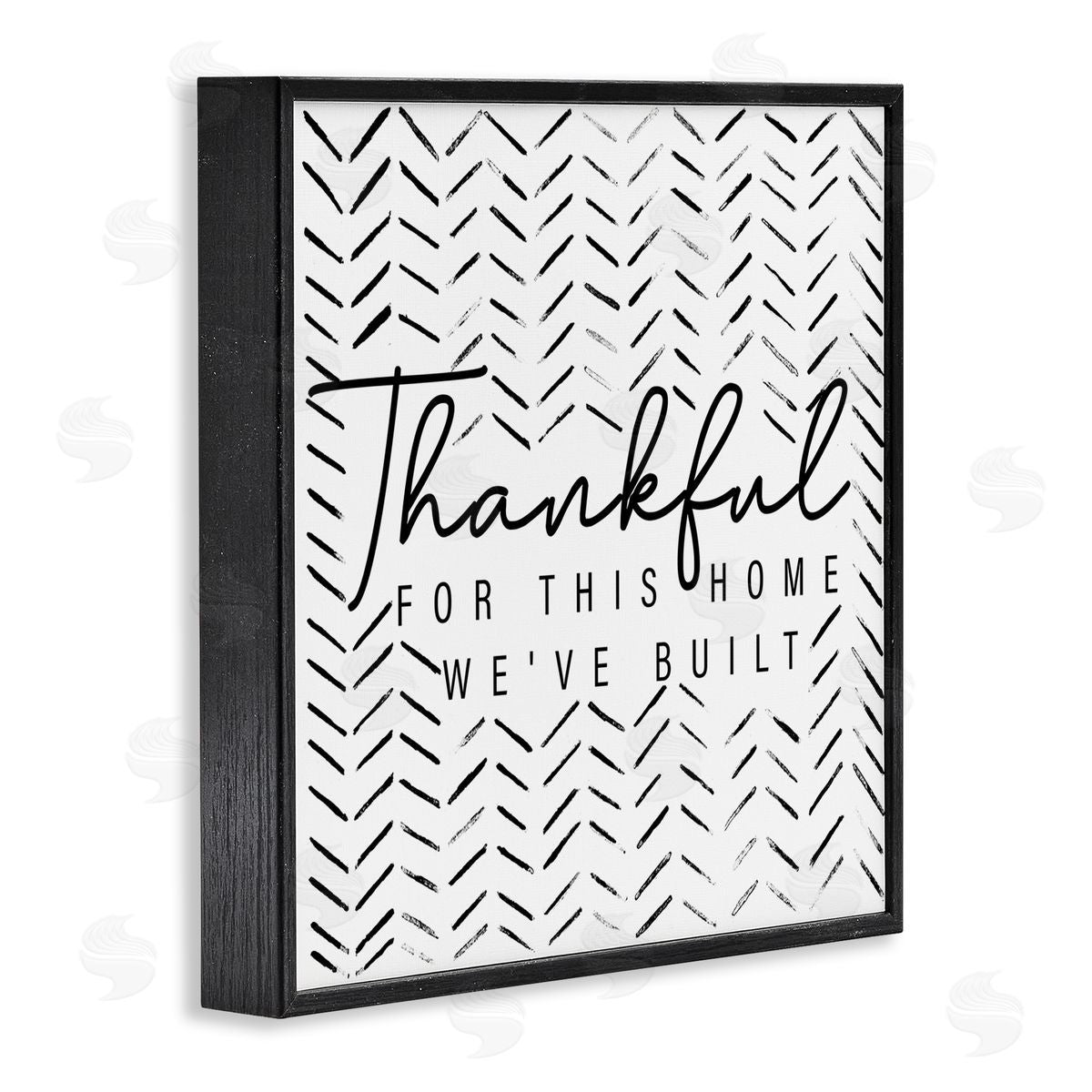 Janice Gaynor Thankful Home We've Built Phrase Black Framed Glicee Wall Art Print