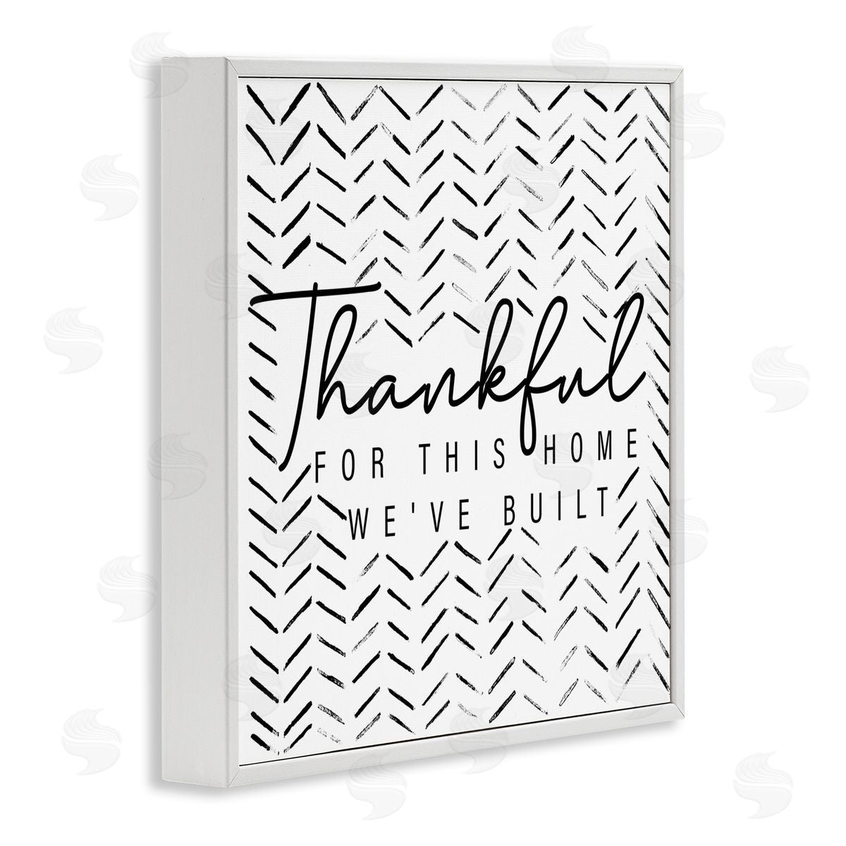 Janice Gaynor Thankful Home We've Built Phrase White Framed Glicee Wall Art Print