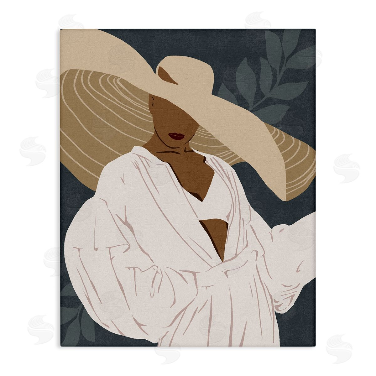 Ziwei Li Boho Sun Hat Botanical Leaf