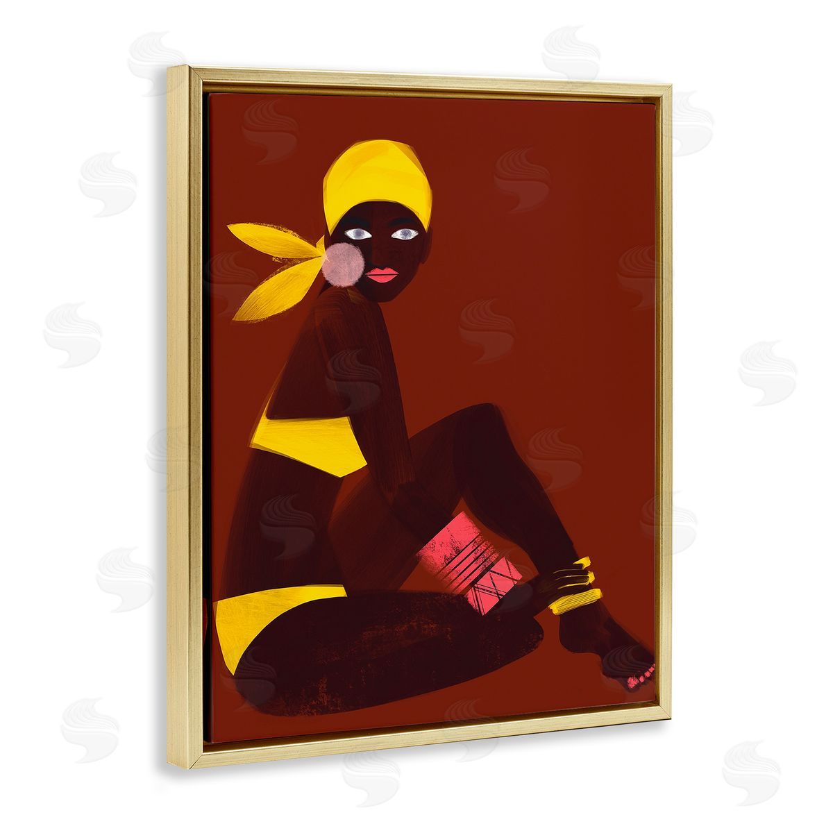 Erin K. Robinson Woman Sitting Yellow Swimsuit