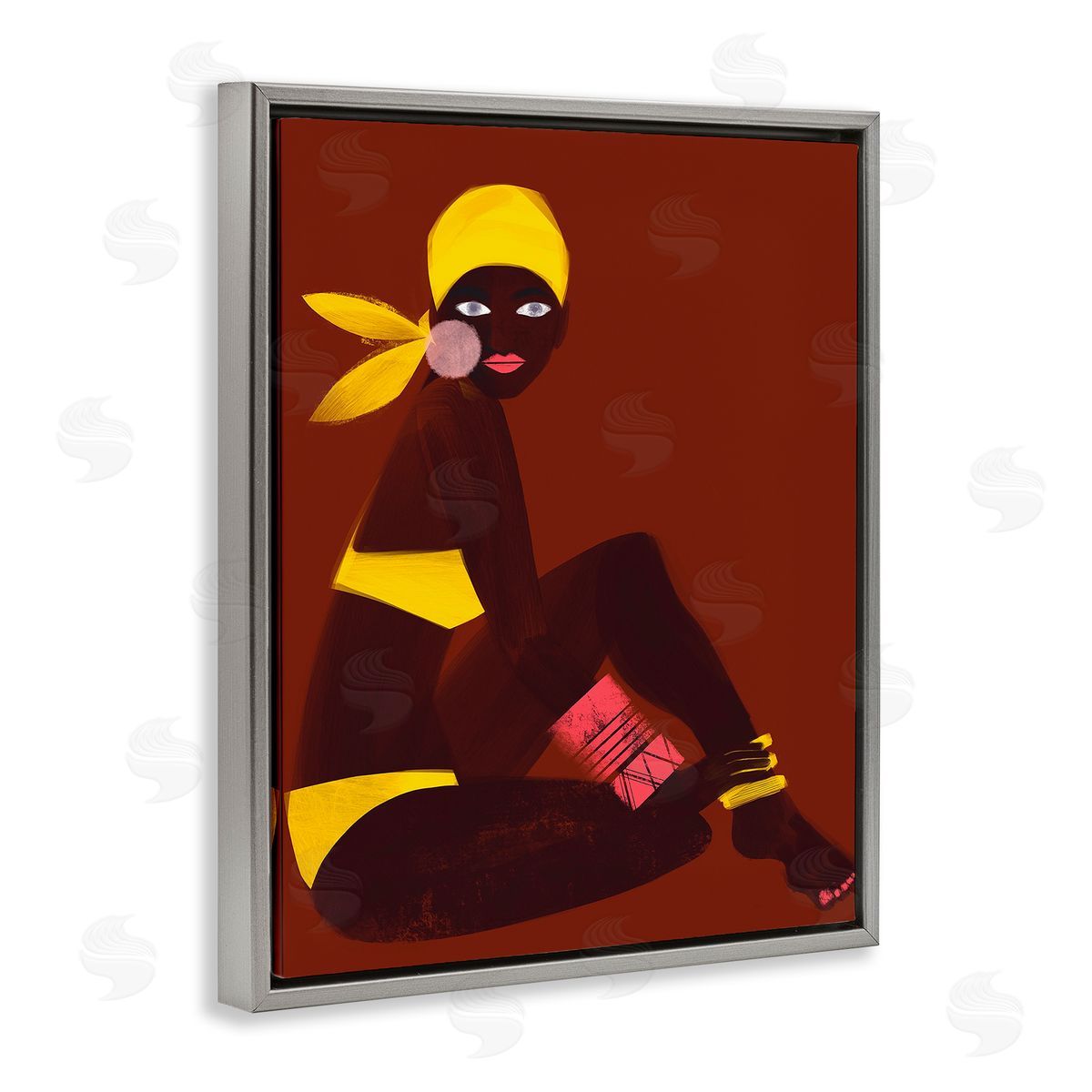 Erin K. Robinson Woman Sitting Yellow Swimsuit