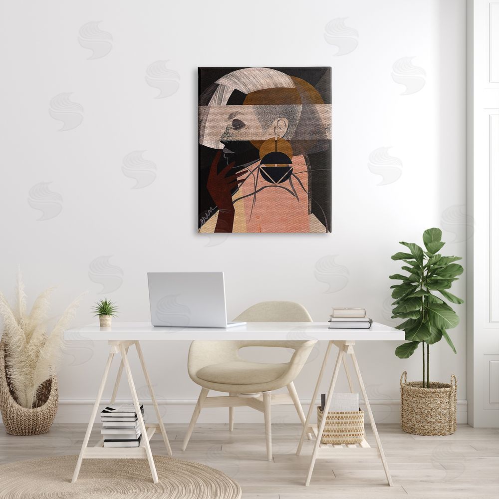 Erin K. Robinson Layered Collage Woman Portrait