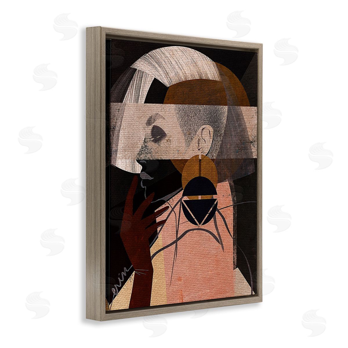 Erin K. Robinson Layered Collage Woman Portrait