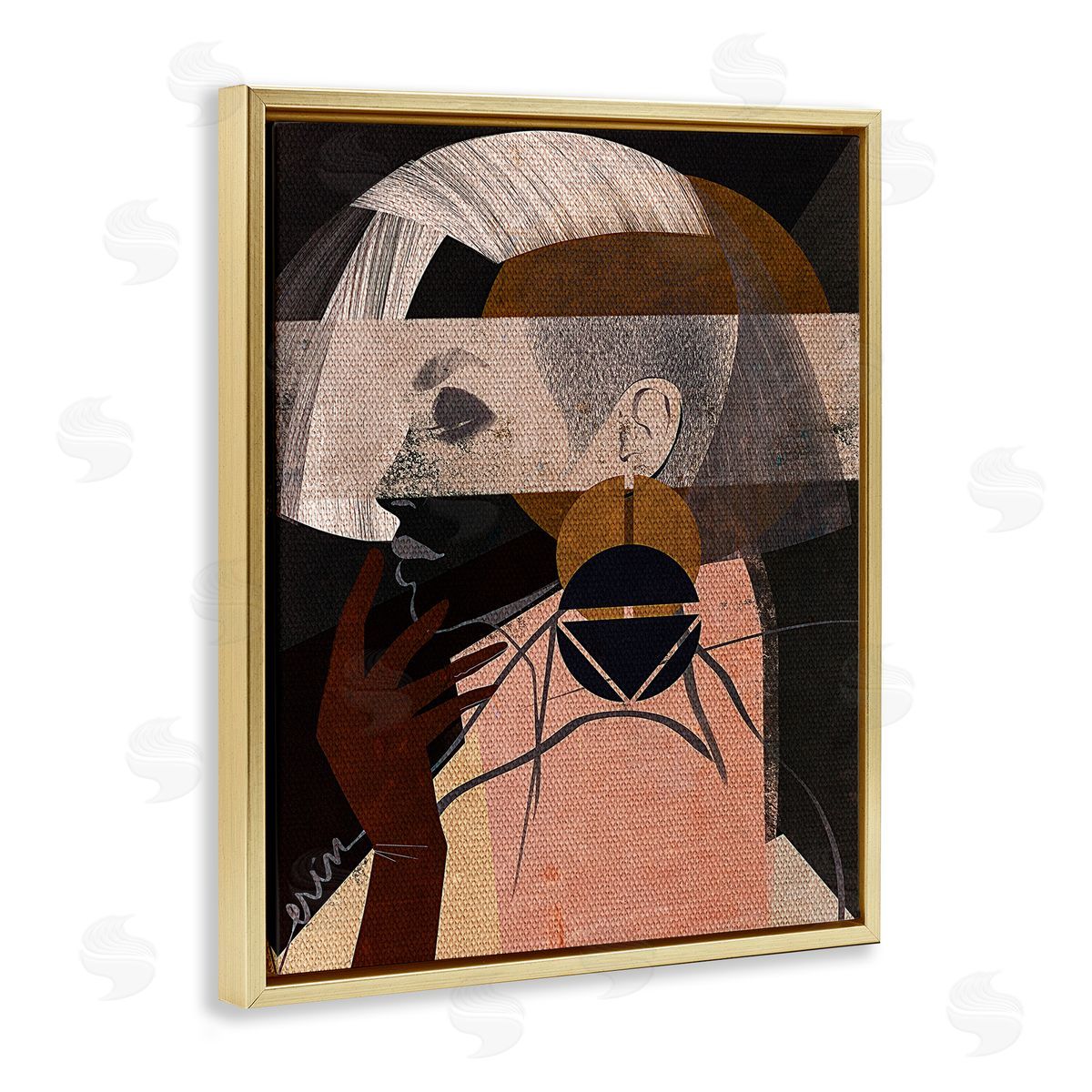 Erin K. Robinson Layered Collage Woman Portrait