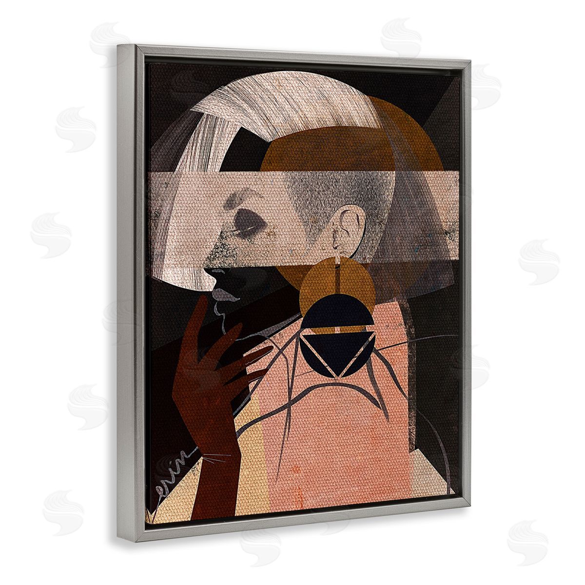 Erin K. Robinson Layered Collage Woman Portrait