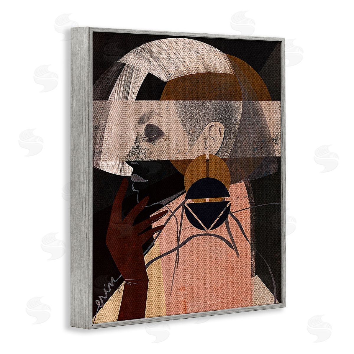 Erin K. Robinson Layered Collage Woman Portrait