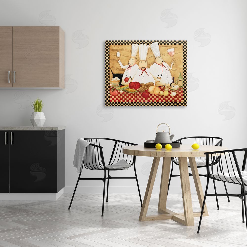 Dan DiPaolo Vintage Chefs Checkered Kitchen