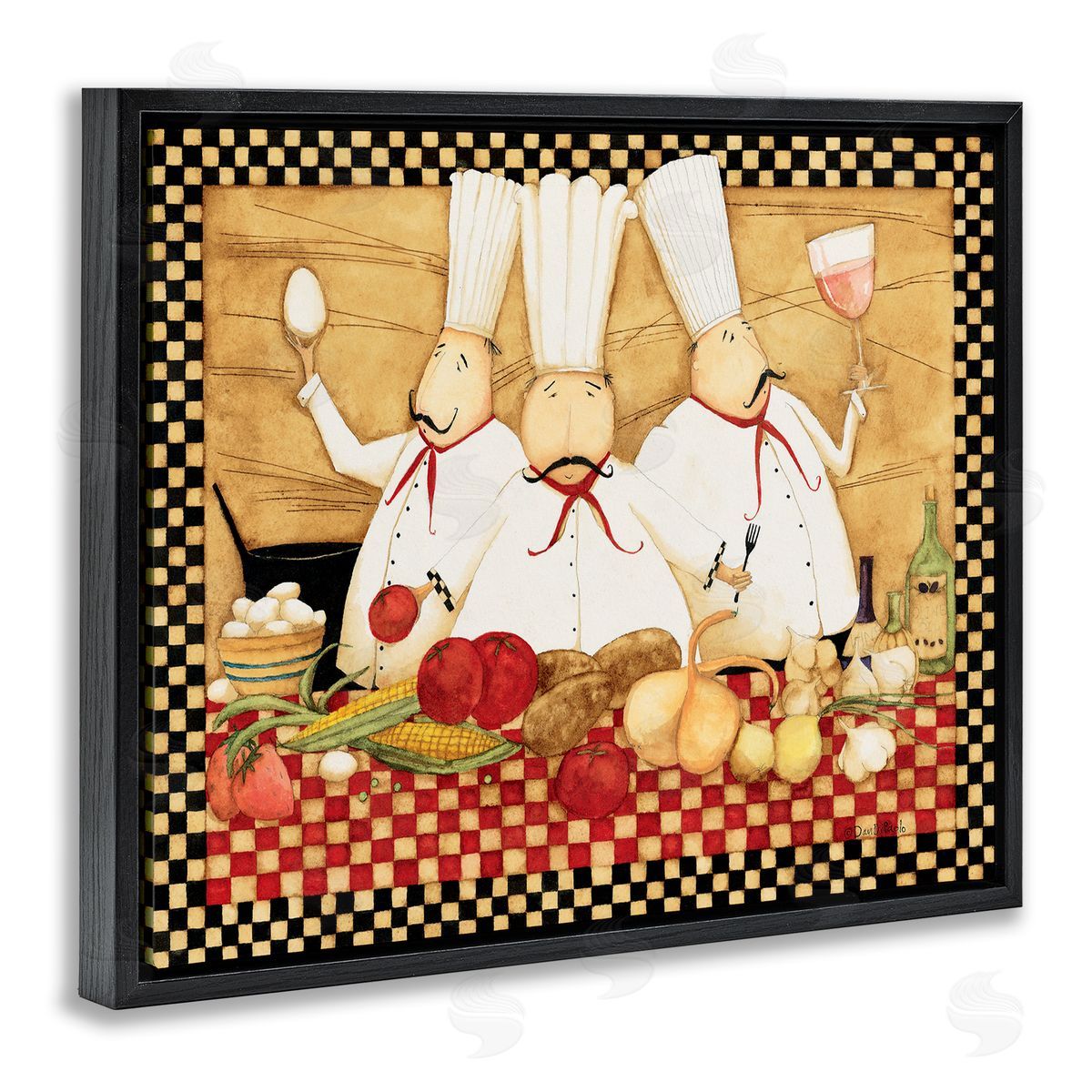 Dan DiPaolo Vintage Chefs Checkered Kitchen