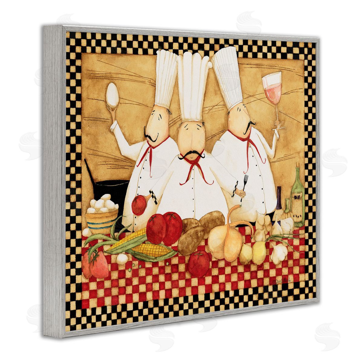 Dan DiPaolo Vintage Chefs Checkered Kitchen