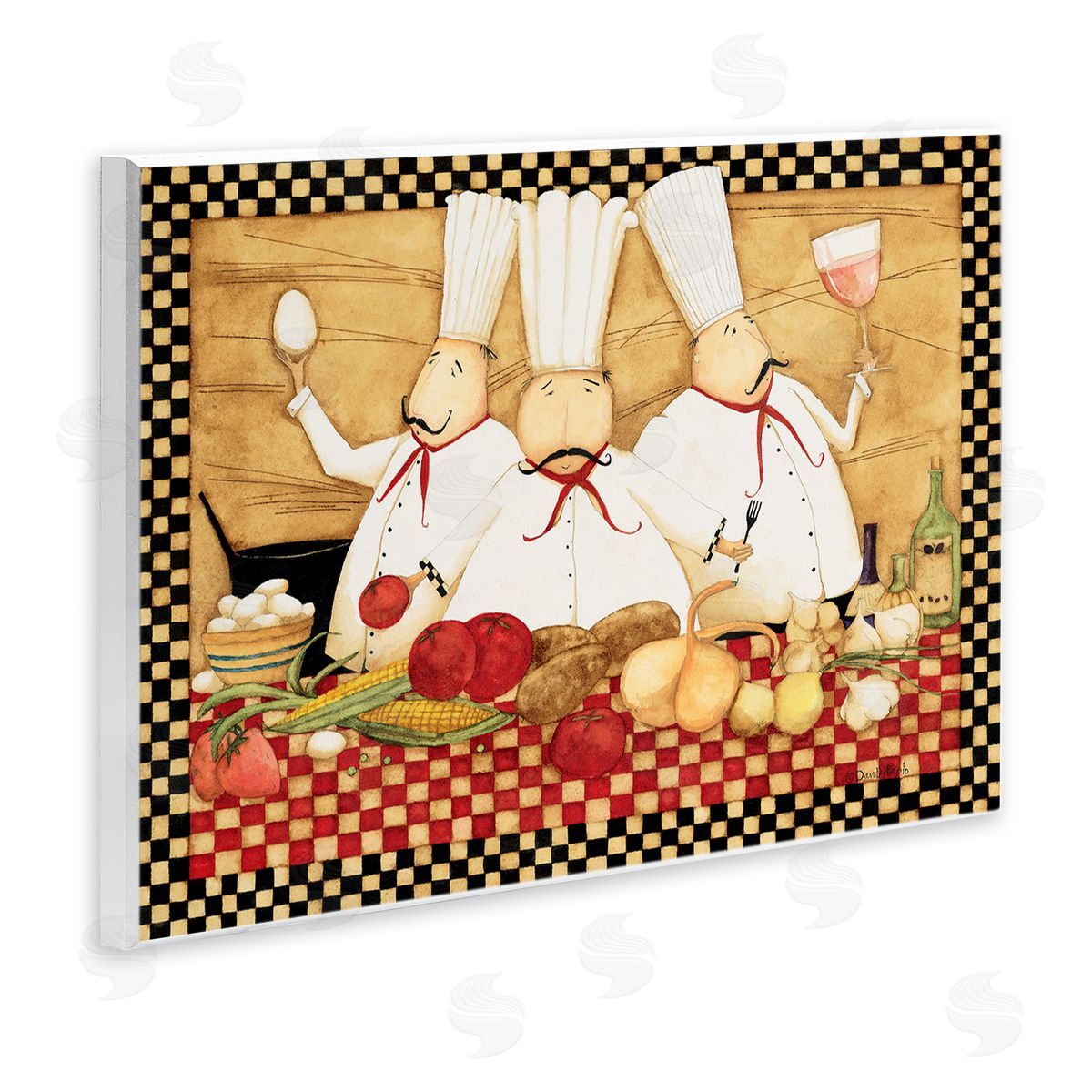Dan DiPaolo Vintage Chefs Checkered Kitchen