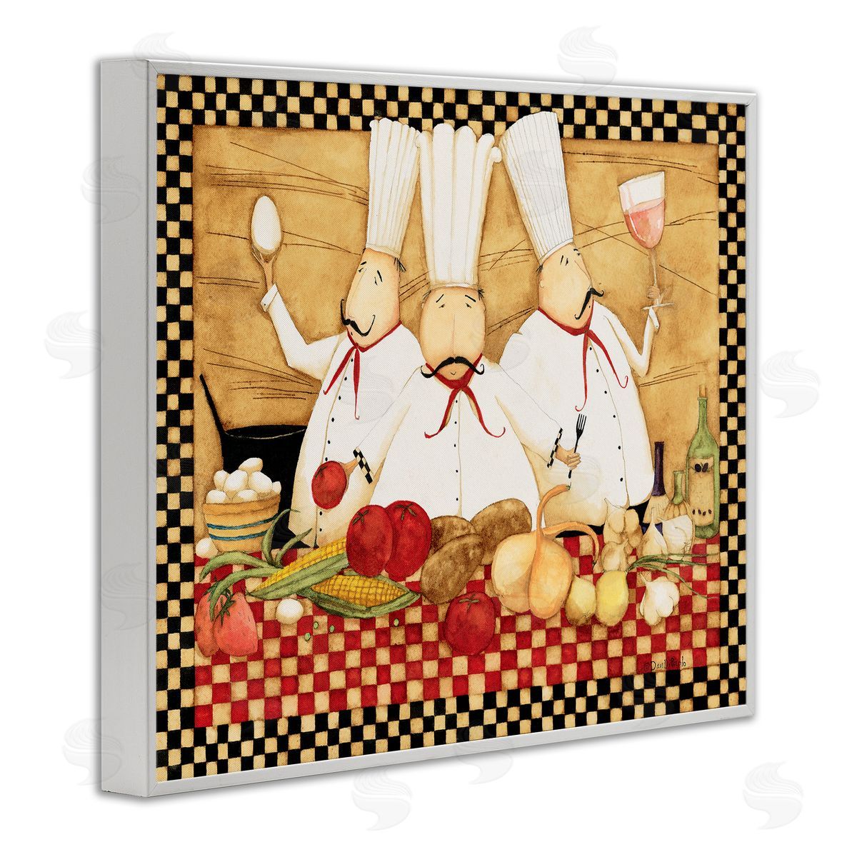 Dan DiPaolo Vintage Chefs Checkered Kitchen