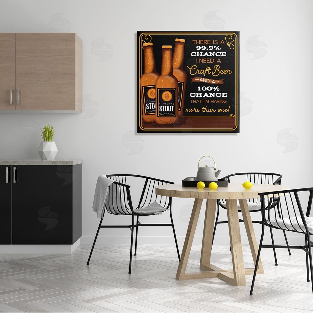 Mollie B. More Than One Craft Beer Phrase Canvas Wall Art in Room