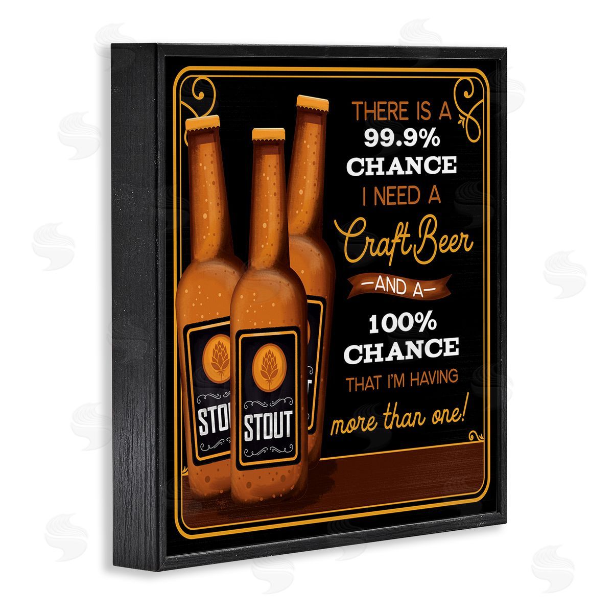 Mollie B. More Than One Craft Beer Phrase Black Framed Glicee Wall Art Print