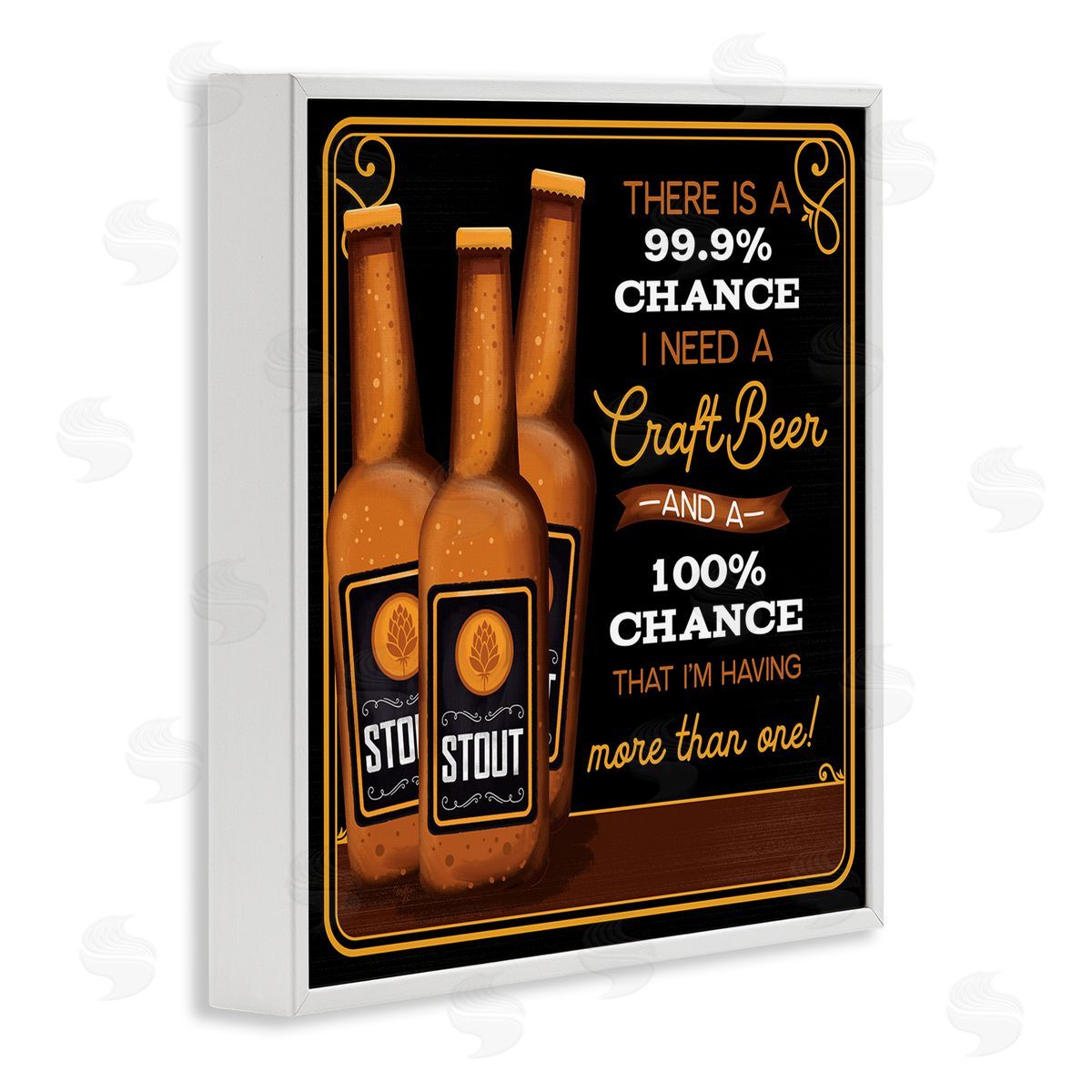 Mollie B. More Than One Craft Beer Phrase White Framed Glicee Wall Art Print