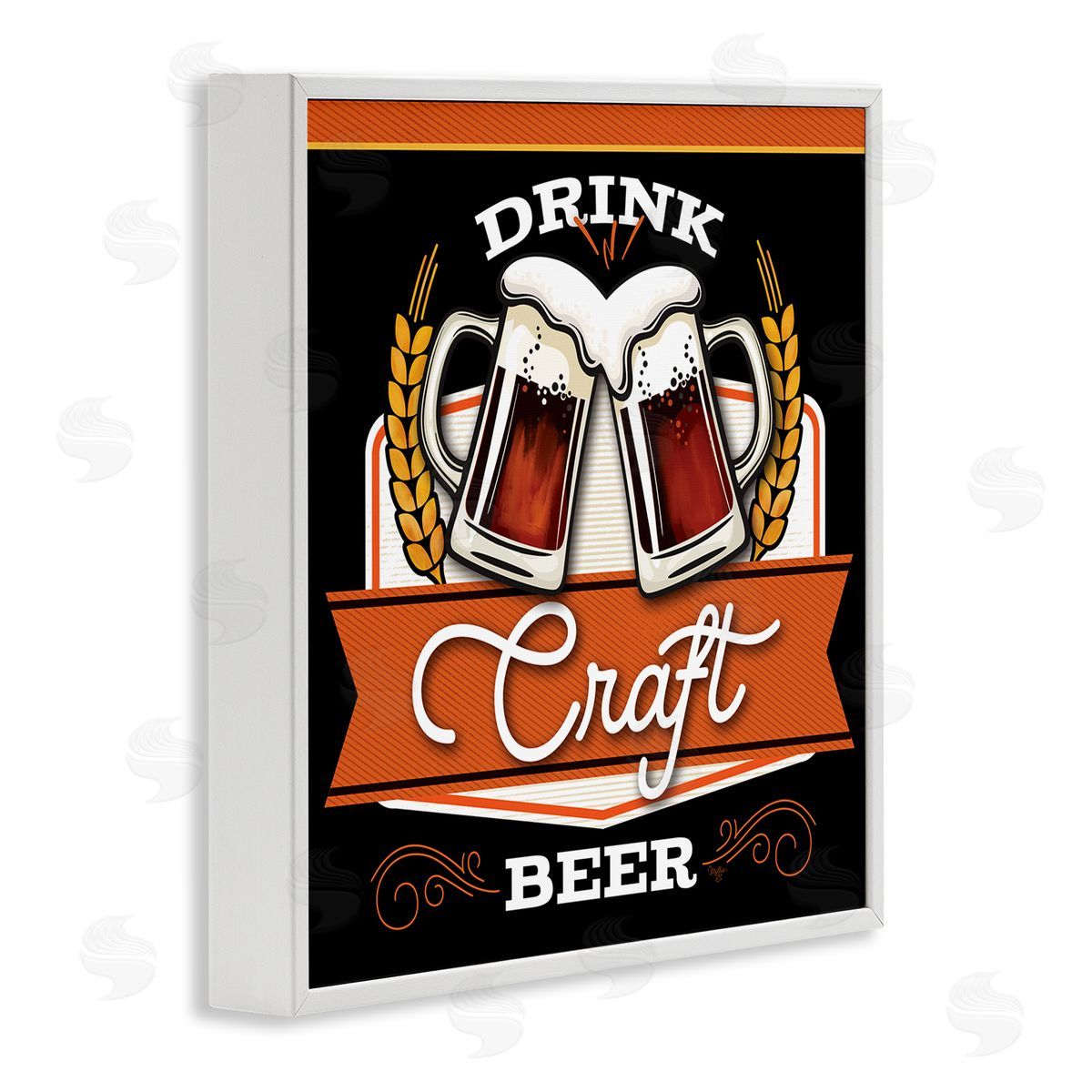Mollie B. Drink Craft Beer Vintage Phrase White Framed Glicee Wall Art Print