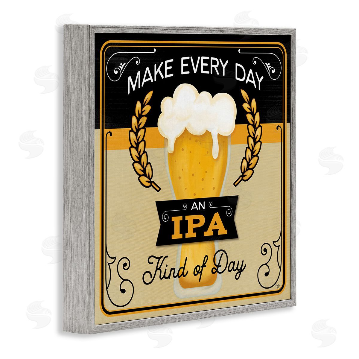 Mollie B. IPA Kind Of Day Beer Sign Gray Framed Glicee Wall Art Print