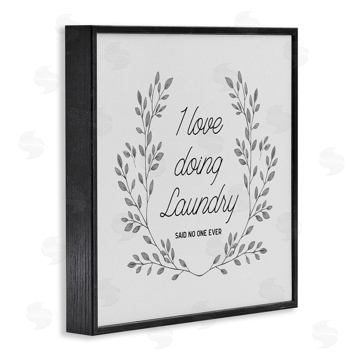 CAD Designs Love Doing Laundry Said No One Funny Black Framed Glicee Wall Art Print