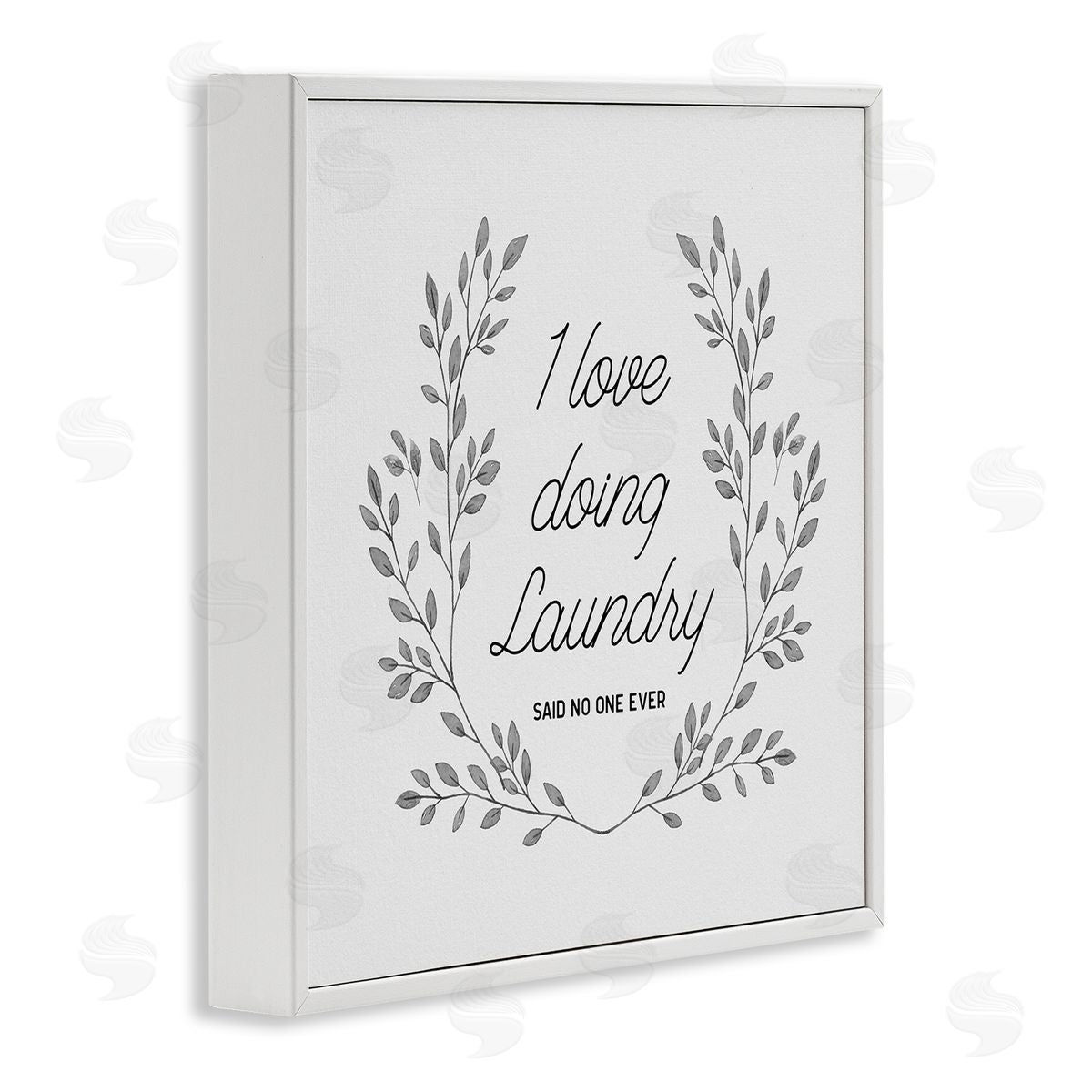 CAD Designs Love Doing Laundry Said No One Funny White Framed Glicee Wall Art Print