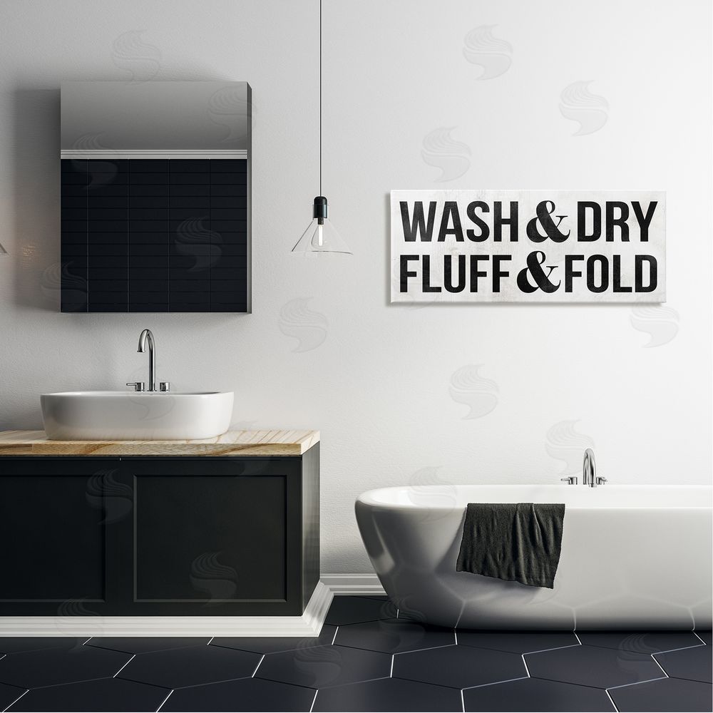 Stupell Studio Wash Dry Fluff Fold Laundry Sign