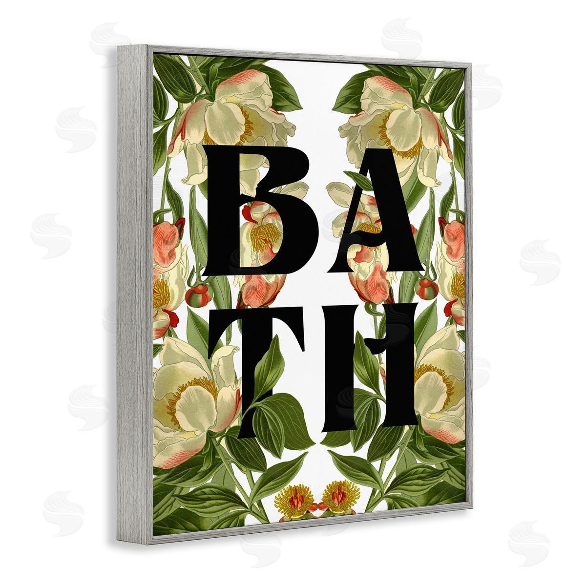 Stupell Studio Vintage Bath Flower Blooms