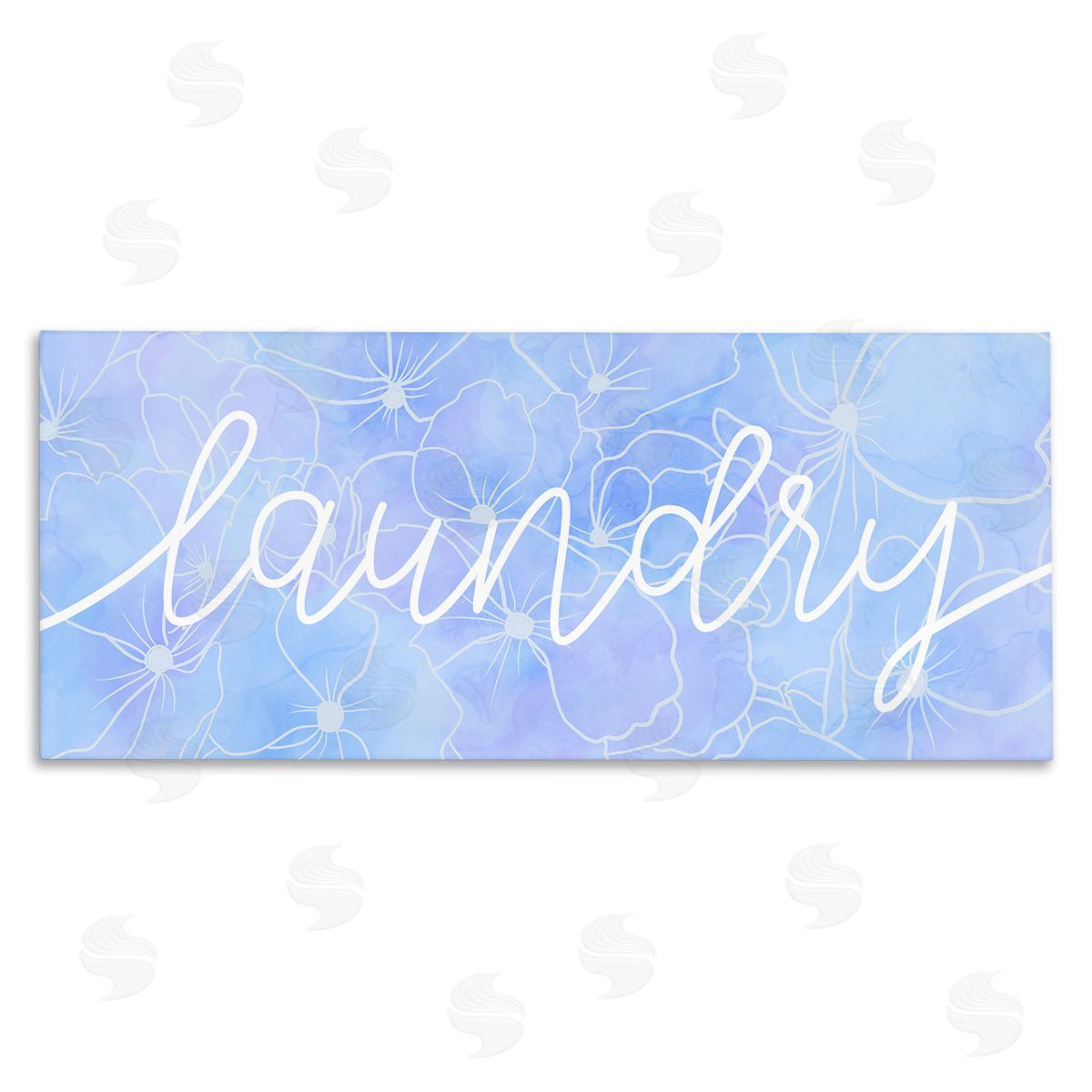 Stupell Studio Blue Laundry Floral Pattern