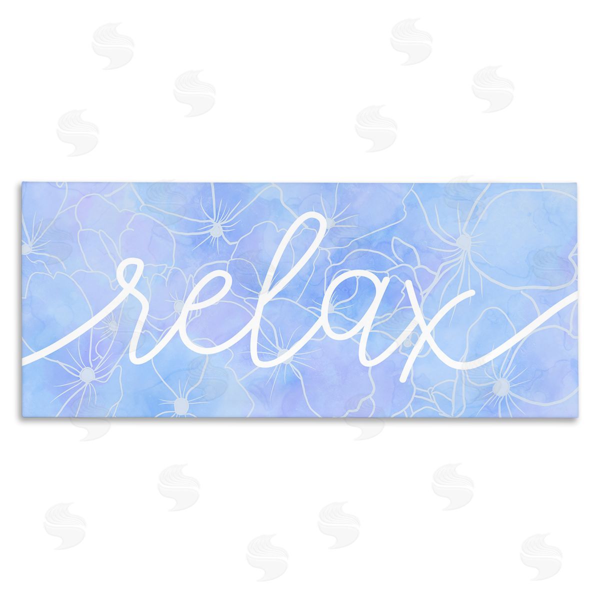 Stupell Studio Relax Blue Flower Blossoms