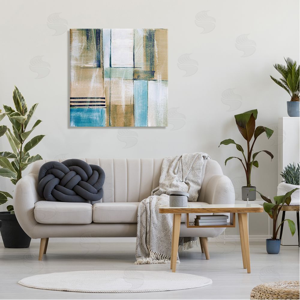 Susan Jill Modern Geometric Shapes Arrangement Canvas Wall Art in Room