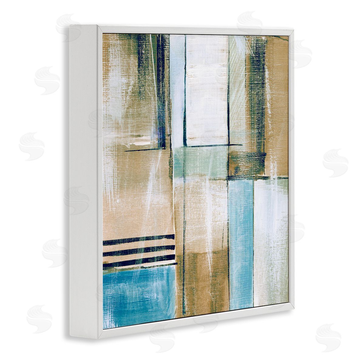 Susan Jill Modern Geometric Shapes Arrangement White Framed Glicee Wall Art Print