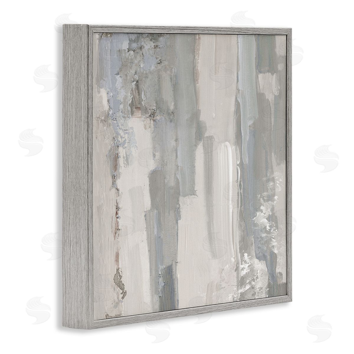 Sally Swatland Grey Brushed Abstract Arrangement Gray Framed Glicee Wall Art Print