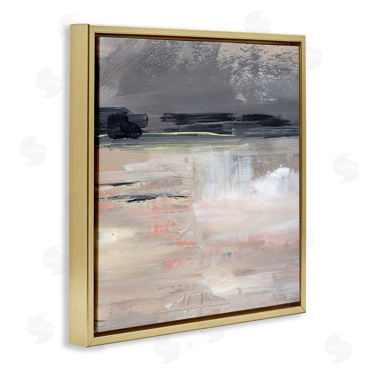 Jennifer Paxton Parker Muted Abstract Landscape Gold Floating Frame Canvas Wall Art Print