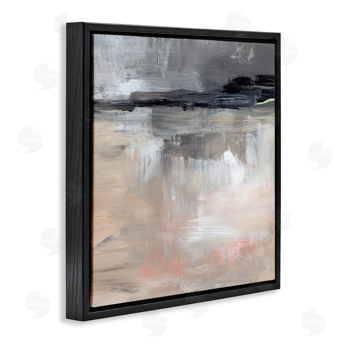 Jennifer Paxton Parker Modern Lake Reflection Scenery Black Floating Frame Canvas Wall Art Print